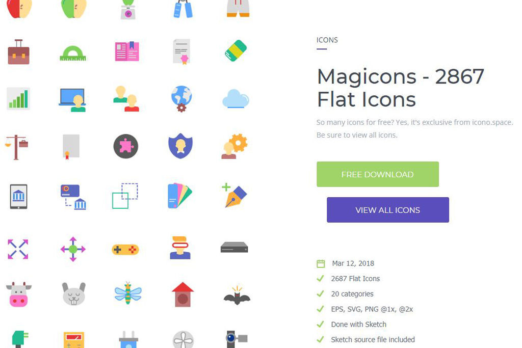 Free bulk download available!2867 flat design icon set [commercial available / free material]