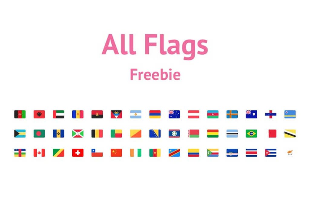 無料 商用可 全世界すべての国の国旗のベクターイラスト画像データ