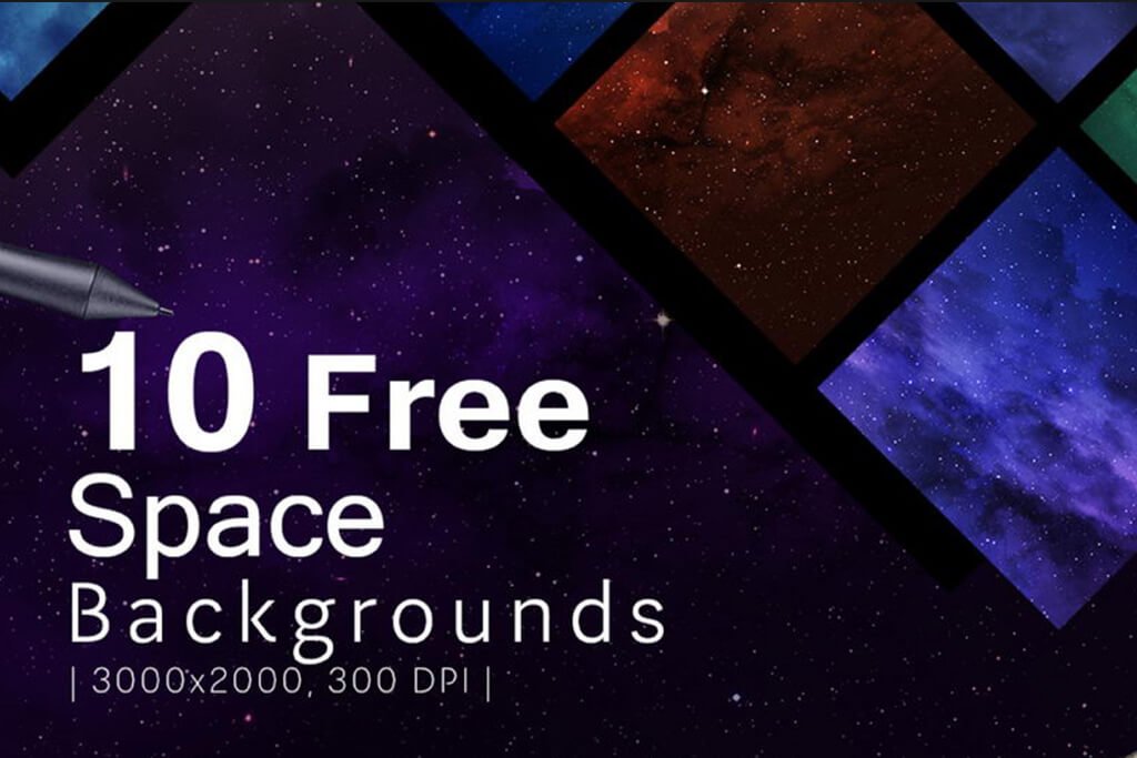無料 フリー カッコいい 10種類の宇宙 銀河 スペース 背景
