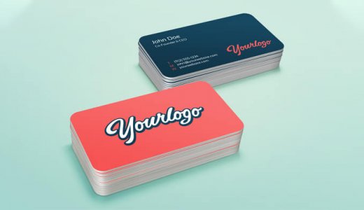 【Free】 Business Card Mock-up – Simple and Minimal Flat Design [psd Template Material]