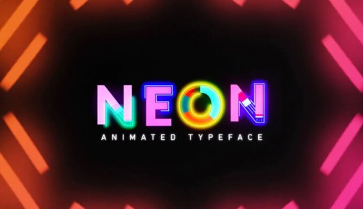 【Free】 Neon-style animated text/typography template for Use with AfterEffects [Material/Motion Graphics]