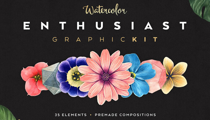 Free Commercial Available 35 Kinds Of Watercolor Pencil Style Flowers And Plants Pastel Vector Material Free Pale Real Webdesignfacts