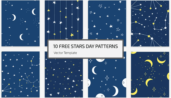 無料 何にでも使える 便利な星柄パターン素材10種 Psd Eps Webdesignfacts